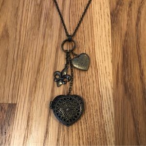bronze charm necklace